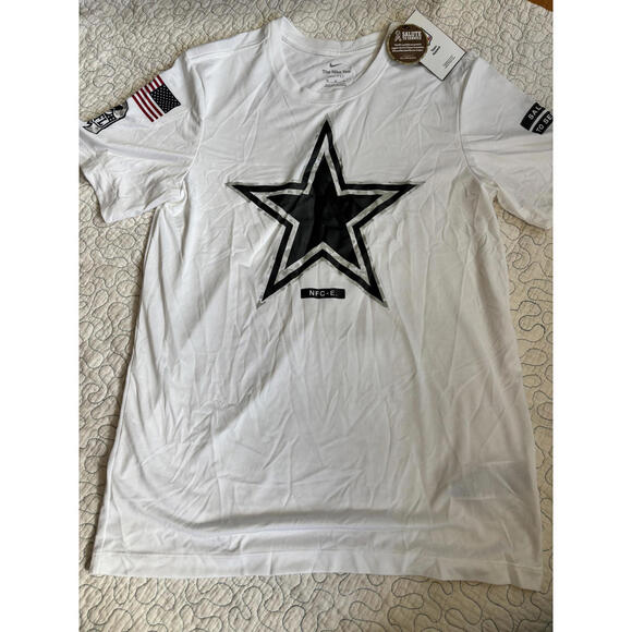 Nike Dallas Cowboys dri-fit Short Sleeve T-Shirt Salute to Service size Medium - Picture 1 of 5